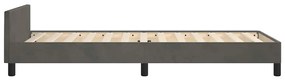 Estrutura de cama sem colchão 80x200 cm veludo cinzento-escuro