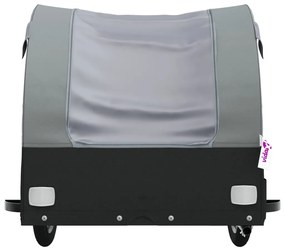 Reboque para bicicleta 45 kg ferro preto e cinza