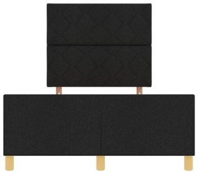 Cama de tecido preta vidaXL 120x200 cm