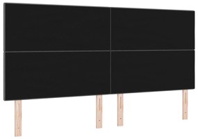 Cabeceira vidaXL Tufted com Botões Cinza Escuro 200 cm em Tecido