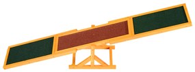 Baloiço para Cães Agility Exercício de Treinamento para Animais de Estimação com Superfície Antiderrapante Carga Máxima de 50kg 180x30x30cm Multicor