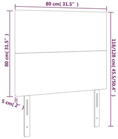 Cabeceira de cama 2 pcs couro artificial 80x5x78/88 cm cinzento