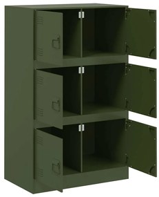 Aparador 67x39x107 cm aço verde azeitona