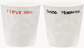 Chávenas de café em cerâmica Perfect Morning, conjunto de 2