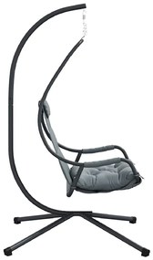 Cadeira Suspensa com Suporte e Almofada Antracite