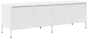 Móvel de TV 135x39x43,5 cm aço laminado a frio branco