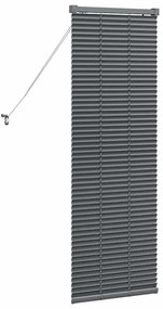 Persiana de Janela Cinzento-escuro 80 x 130 cm Alumínio