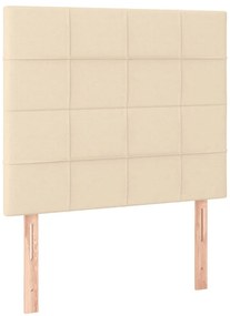 Cama com molas/colchão 90x200 cm tecido cor crème