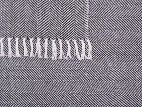 Manta decorativa em algodão preto 130 x 160 cm TANGIER Beliani
