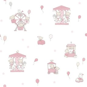 Papel Infantil LULLABY 220-2 Carousel rosa