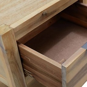 Mesa de cabeceira c/ gaveta 40x30x48 cm madeira acácia maciça