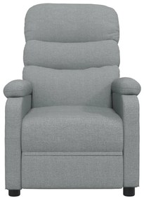 Poltrona de massagens elétrica tecido cinzento-claro