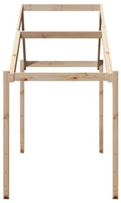 Telhado de cama infantil 213x85,5x144,5 cm madeira pinho maciça