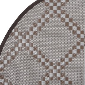 Tapete de exterior Ø120 cm ARAKIL PP castanho