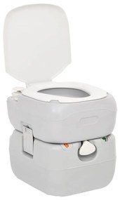 Sanita portátil p/ campismo 22+12 L PEAD cinzento e branco