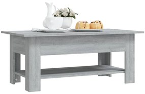 Mesa de centro 102x55x42 cm aglomerado cor sonoma cinzento