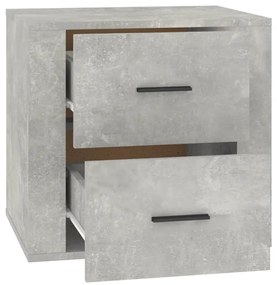 Mesa de cabeceira 50x39x47 cm cinzento cimento