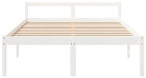 Cama para idosos king size 150x200 cm pinho maciço branco