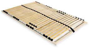 vidaXL Estrado de ripas com 28 ripas 7 zonas 120x200 cm