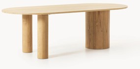 Mesa de jantar oval em madeira de carvalho Dunia, vários tamanhos