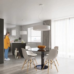 Candeeiro de Teto Suspenso SATURNO SLIM 50 Cm Branco