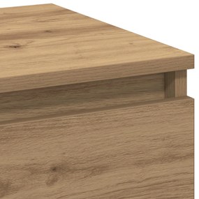 Mesa de cabeceira vidaXL Carvalho Artisan 40x35x70 cm Madeira de engen