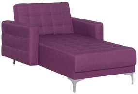Sofá chaise-longue reclinável em tecido violeta ABERDEEN Beliani