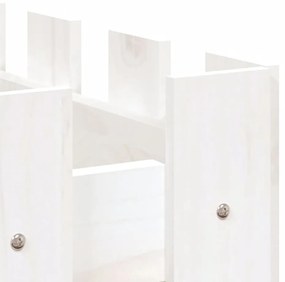 Canteiro elevado design cerca 150x30x30 cm pinho maciço branco