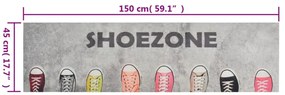 Tapete de cozinha lavável 45x150 cm veludo padrão shoezone