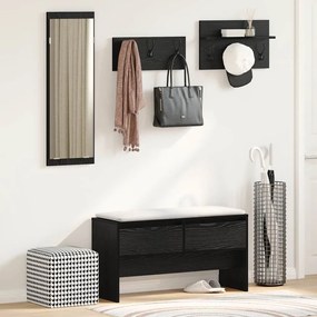 vidaXL Conjunto de móveis de corredor com gaveta 4 pcs Madeira Antiga