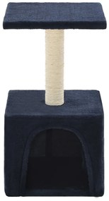 Árvore p/ gatos c/ postes arranhadores sisal 55 cm azul escuro