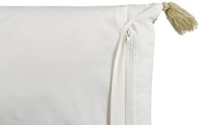 Conjunto de 2 almofadas decorativas com padrão floral com borlas em algodão multicolor 45 x 45 cm CARISSA Beliani