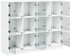 Estante c/ portas 136x37x109 cm derivados madeira branco