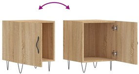 Mesa cabeceira 2pcs 40x40x50cm deriv. madeira carvalho sonoma