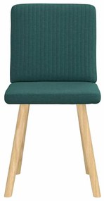 Cadeiras de jantar 2 pcs tecido verde-escuro
