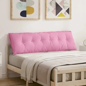 vidaXL Travesseiro para Costas Rosa 160 x 19 x 50 cm tecido