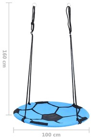 Baloiço estilo ninho com tema de futebol 100 cm