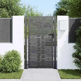 Portão de Jardim Preto 105 x 175 cm Aço com Revestimento em Pó