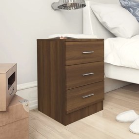 vidaXL Mesa cabeceira 2pcs 38x35x56cm deriv. madeira carvalho castanho