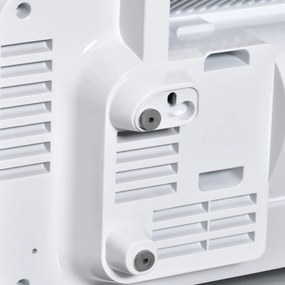 HOMCOM Aquecedor Cerâmico de Parede 1000/2000W com Controle Remoto Tela LED Termostato Temporizador e Proteção contra Superaquecimento para 25m² 56x18,5x11,5cm Branco