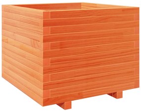 Vaso/floreira de jardim 60x60x49,5cm pinho maciço castanho mel