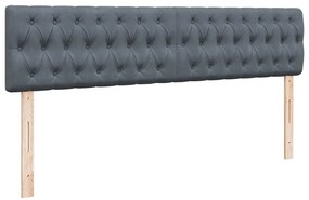 Estrutura cama otomana colchões 180x200 cm cinzento escuro