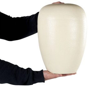 Vaso de terracota creme 38 cm HALIARTOS Beliani