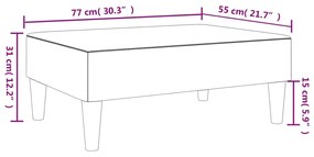 Apoio de pés 77x55x31 cm veludo cinzento-claro