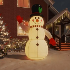 345369 vidaXL Boneco de neve insuflável com luzes LED 300 cm