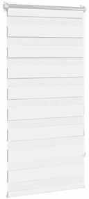 Estore de rolo 80 x 150 cm, linhas de zebra / Branco