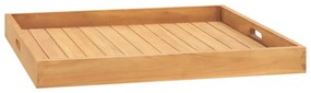 Bandeja de servir 70 x 70 cm madeira de teca maciça