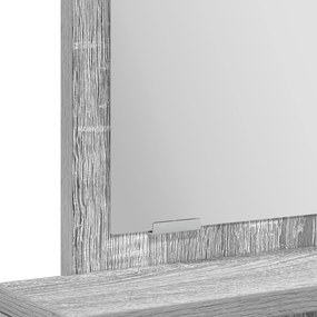 Mesa de Maquilhagem vidaXL com Gavetas Cinzento Sonoma 50x41x140 cm