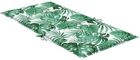Almofadas de cadeira 6 pcs Padrão de folhas 100 x 50 x 3 cm