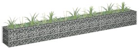 vidaXL Canteiro elevado/cesto gabião 270x30x30 cm aço galvanizado